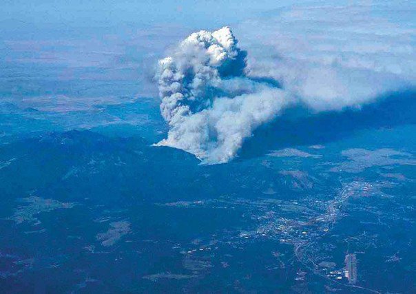 Aerial view of Schultz Fire
